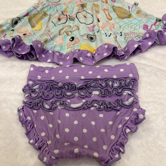 Birdie Bean Paris themed dress and bloomers 0-3 month. Perfect condition - Picture 5 of 5